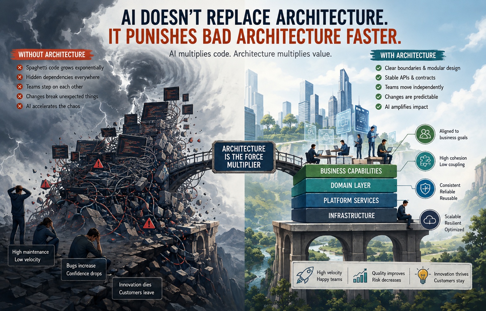 AI Doesn't Replace Architecture. It Punishes Bad Architecture Faster.